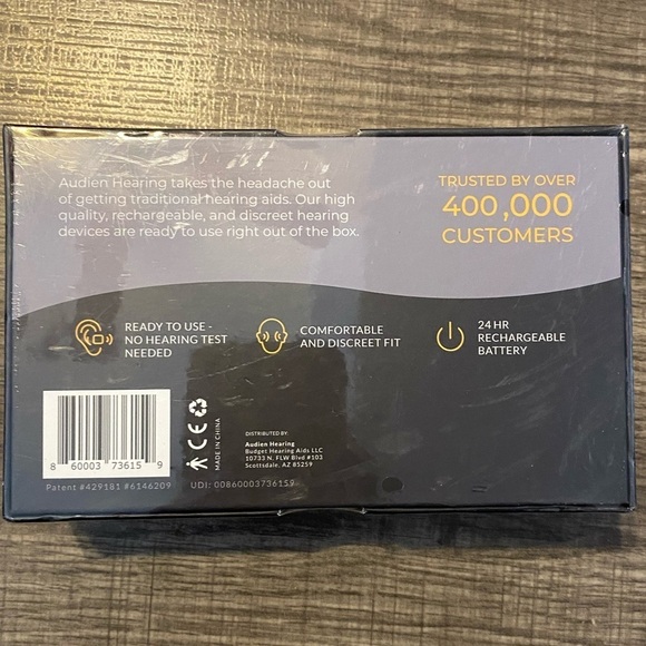 NEW - AUDIEN ATOM PRO OTC Hearing Aids + Portable Charging Case (sealed) - Picture 4 of 4